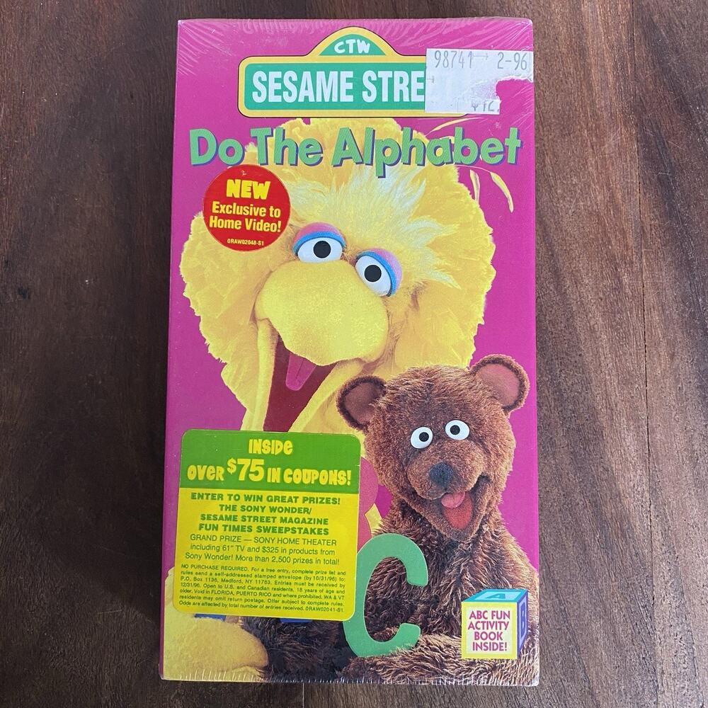 Sesame Street Do The Alphabet (1996, VHS Tape) Big Bird Billy Joel NEW